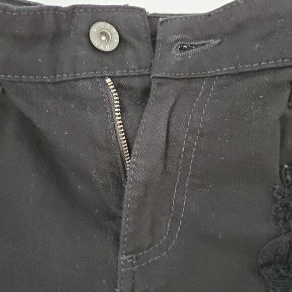 Carmar Black Distressed Side Zipper Denim Shorts - Picture 8 of 9